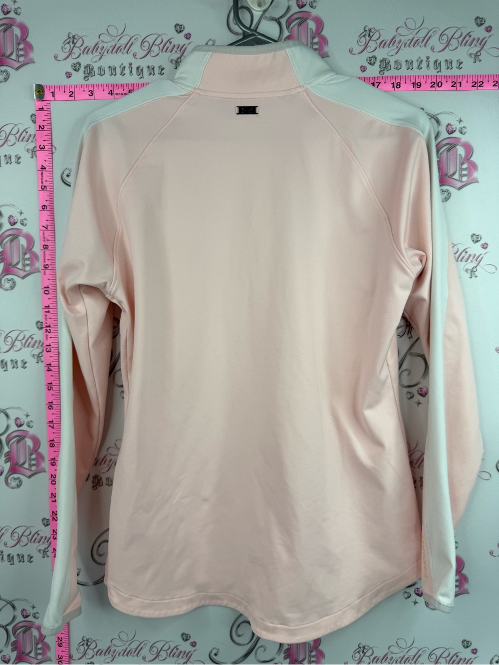 Under Armour sweater Light Pink and White Half-Zip Performance Pullover - Picture 2 of 15